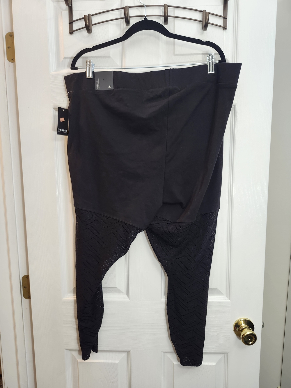 Torrid Black Mixed-Media Plus-Size Jogger Pants, Torrid 4 = 4X, NWT